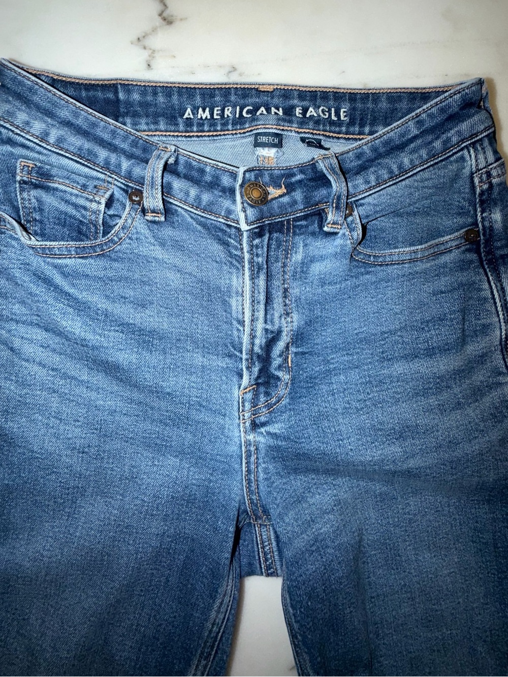 American Eagle Stretch Jeans - Light Blue Denim - Size 0 Short